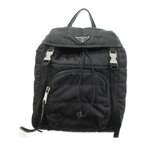 PRADA Two Pocket Tessuto Backpack Rucksack Daybag Black